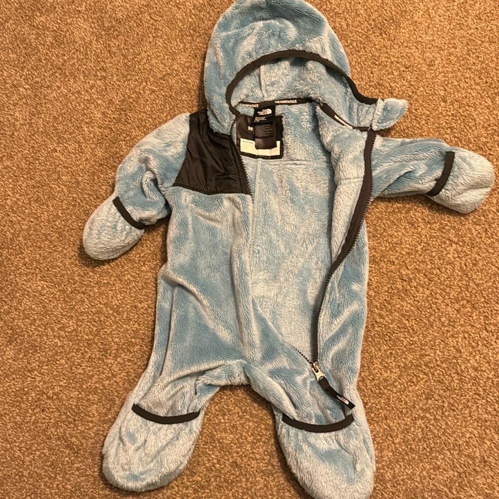 North Face baby bunting- light blue